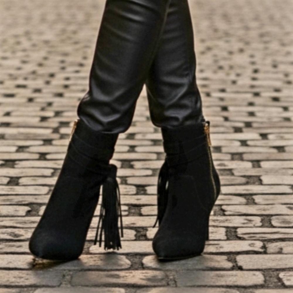 CHARLES JOURDAN PARIS Ferris Fringe Bootie